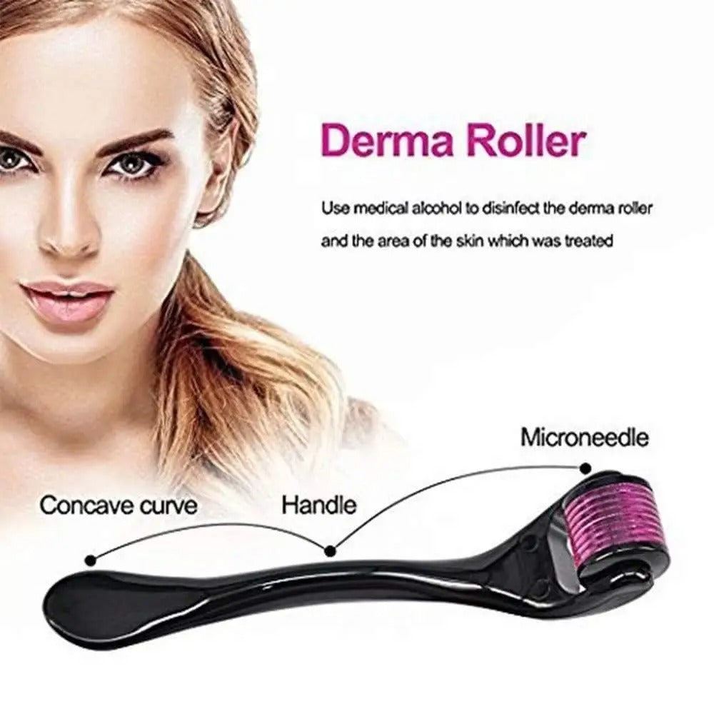 Derma Roller Microneedling Roller Micro Needle 540 Titanium Painless Safety 0.5mm