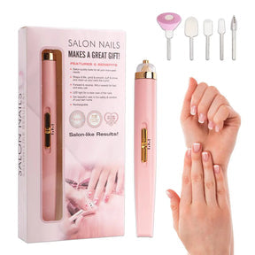 Rechargeable Finishing Touch Flawless Salon Nails Kit, Electronic Nail File and Full Manicure and Pedicure Tool