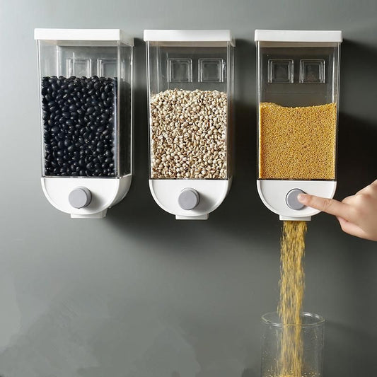 1.5kg 1500ml Self Adhesive Cereal Dispenser Wall Mounted Box (Mix/Random Color)