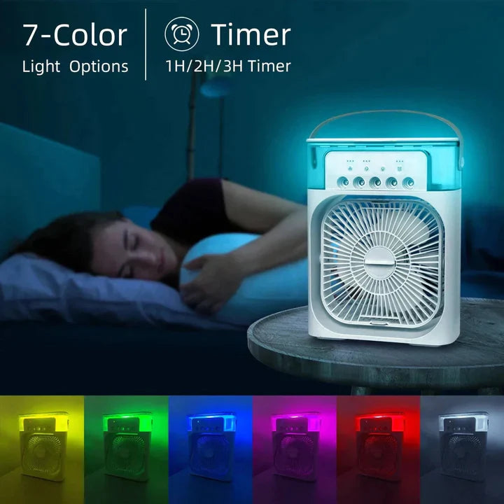 Portable LED Mist Cooling Fan