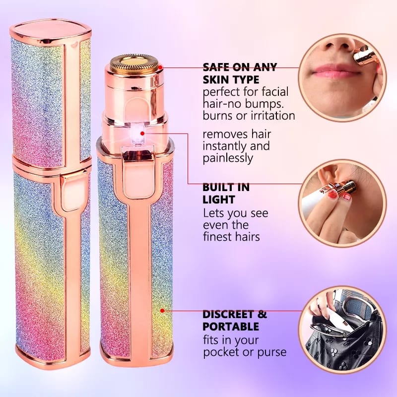 Facial Beauty - 2 In 1 Rechargeable Electric Eyebrow Trimmer +Body Facial Hair Removal