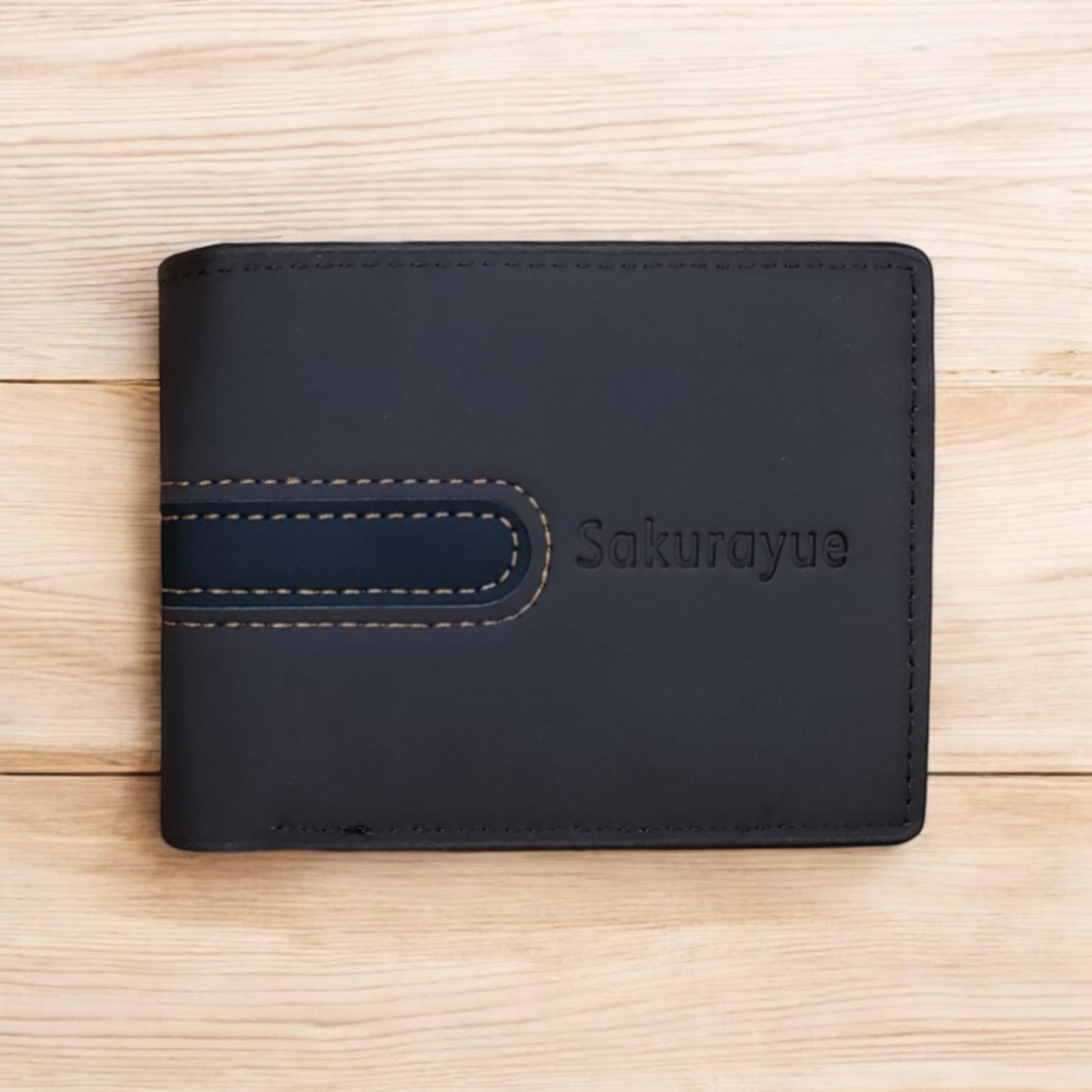 Sakorayue-Premium Black Hand Made Leather Wallet