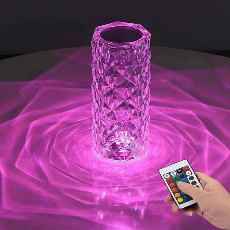 Hot 16 Colors Changing Rgb Touch Lamp Led Rose Crystal Table Lamp