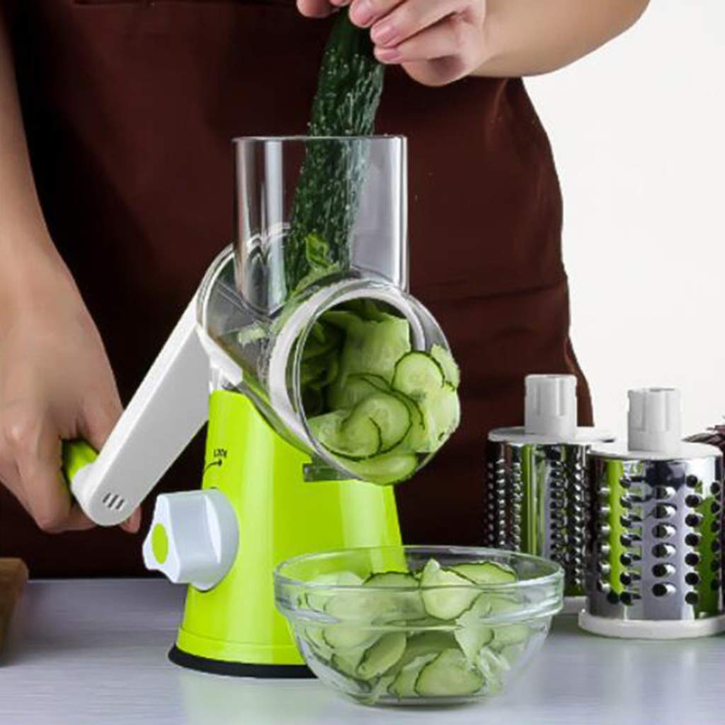 3 In 1 Manual Rotary Vegetable Drum Cutter