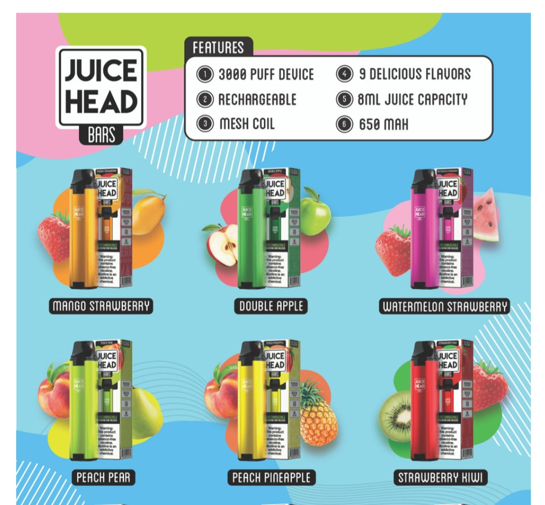 JUICE HEAD BARS 3000 PUFFS